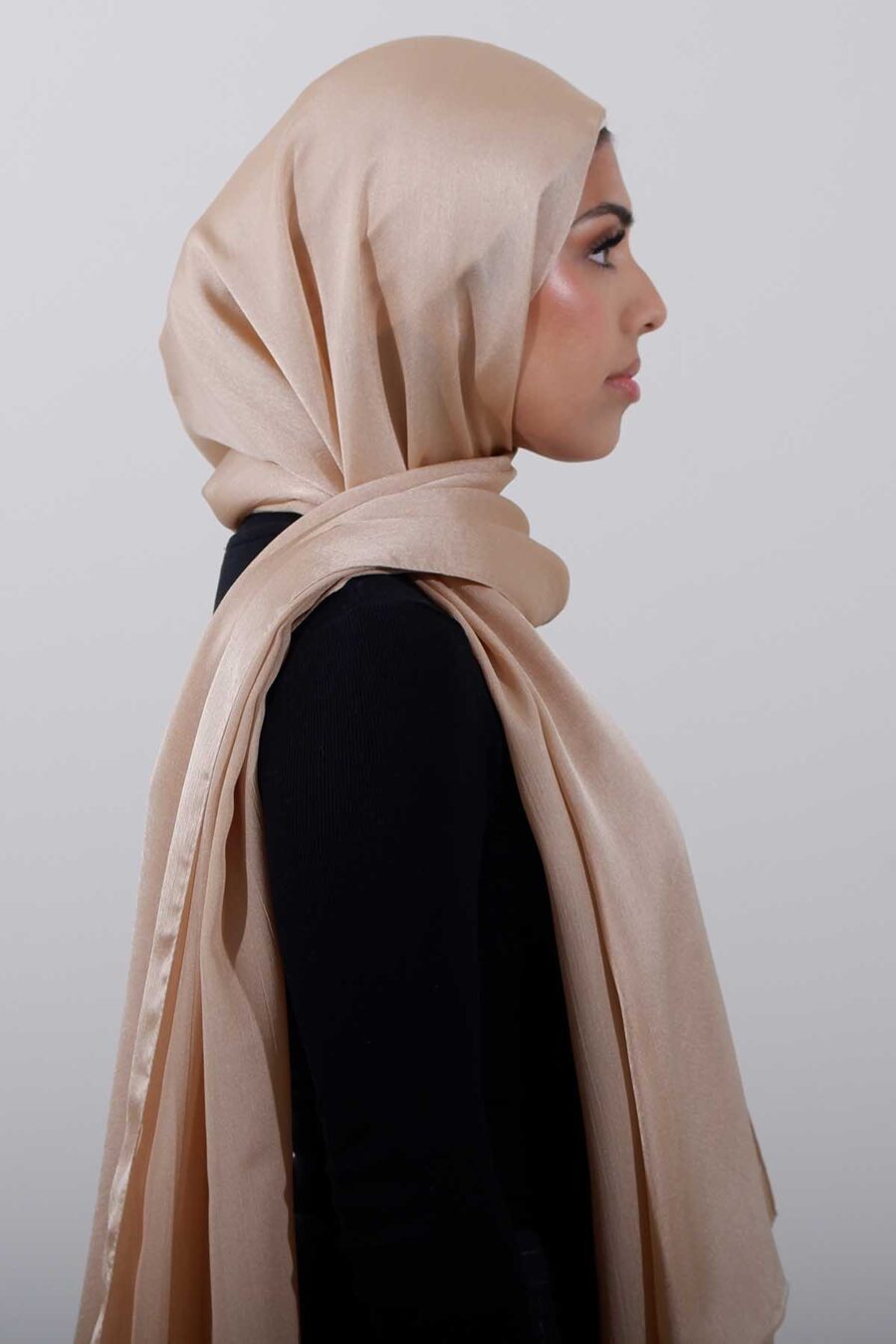 Glossy Silk | Gold - Rabaya | Modest Wear | Premium Hijabs UK