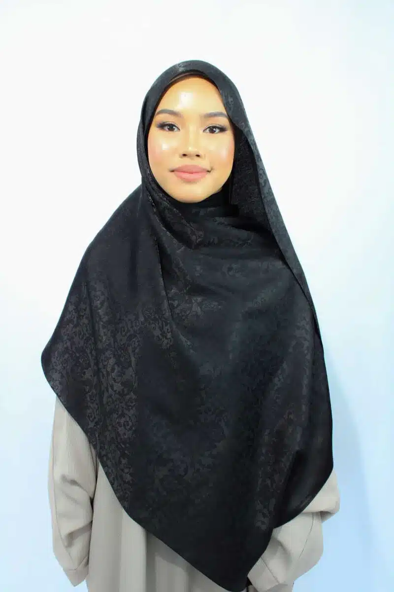 Patterned Hijab | Black