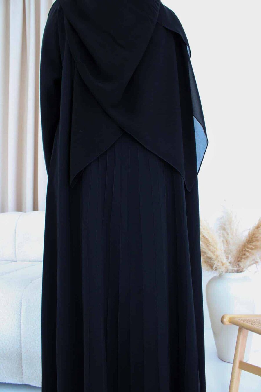 Black Pleated Abaya - Rabaya | Modest Wear | Premium Hijabs UK