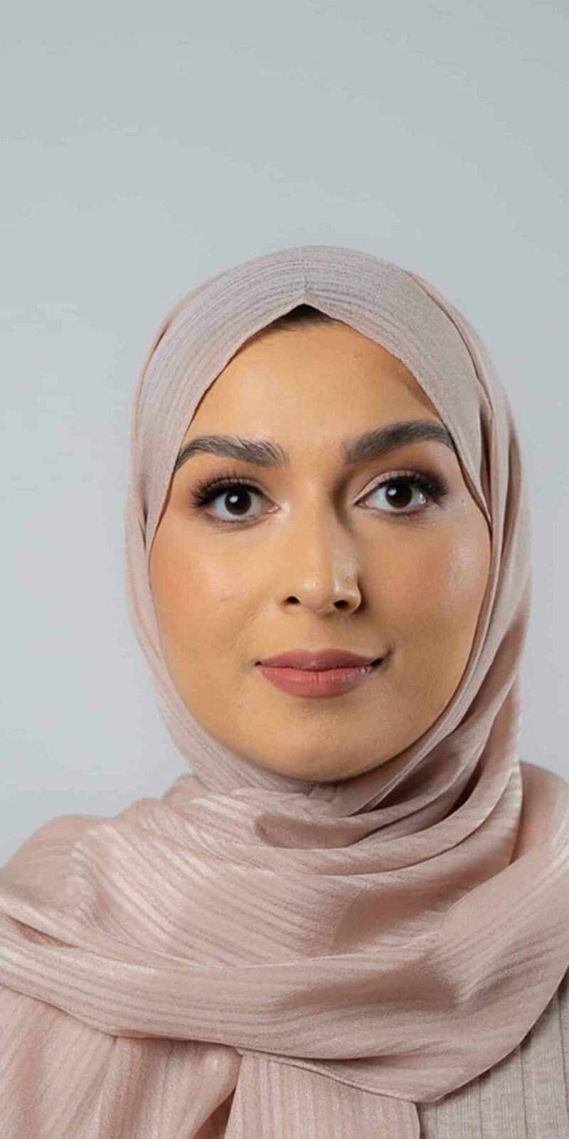 Platinum Textured Hijab | Nude Pink
