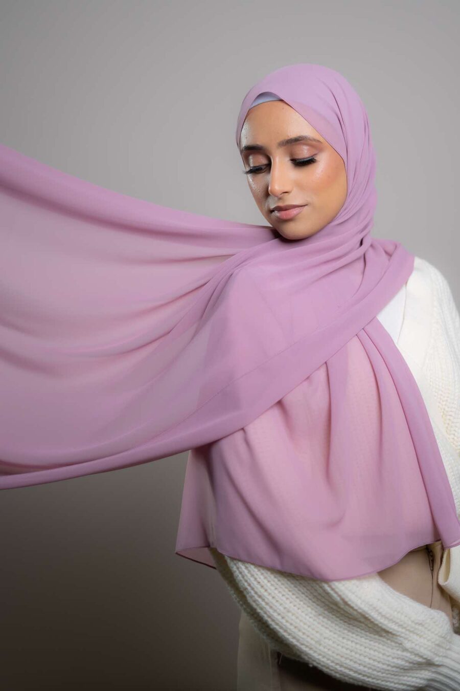 Adam Rabaya Chiffon | Rose - Rabaya | Modest Wear | Premium Hijabs UK