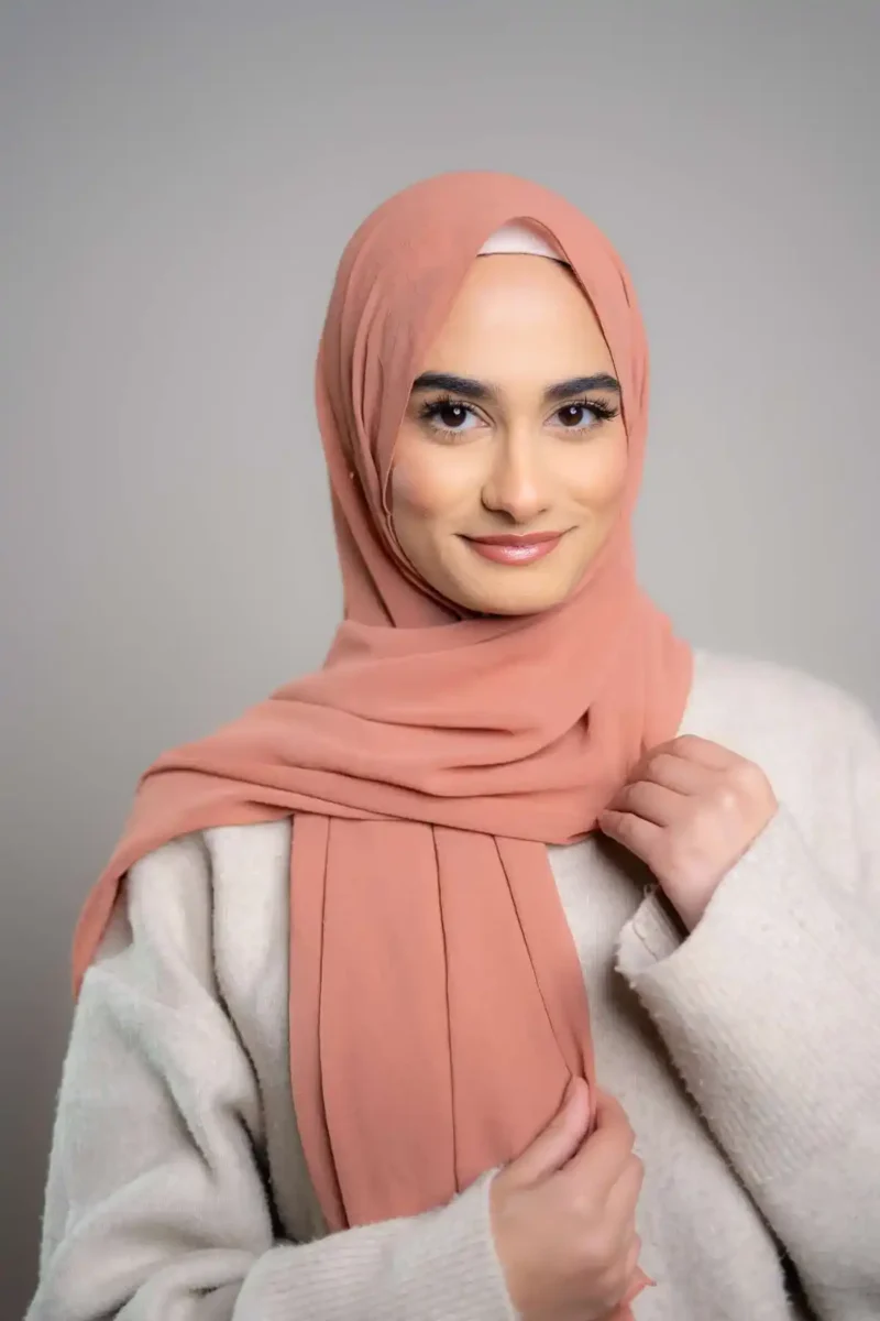 Frozen Chiffon | Coral orange