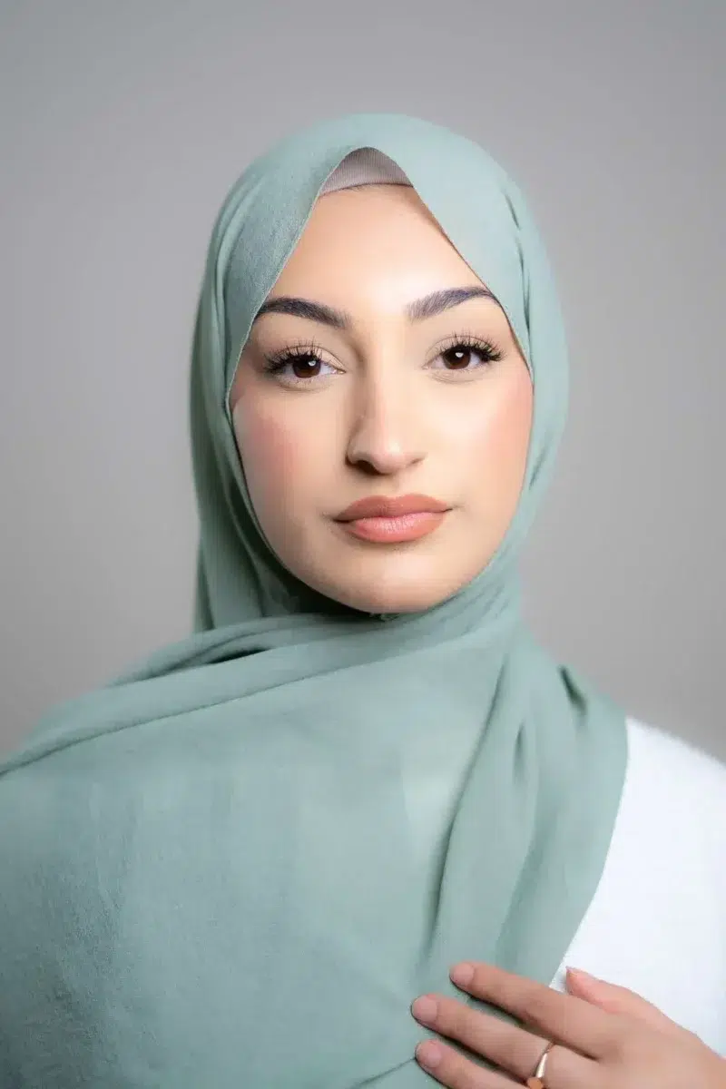 Natural Crepe | Sage Green