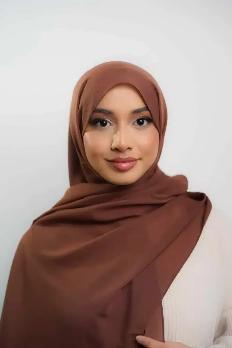 Silk Georgette | Dark Brown