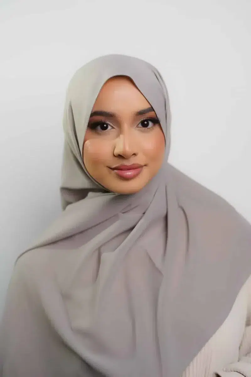 Silk Georgette | Dark grey