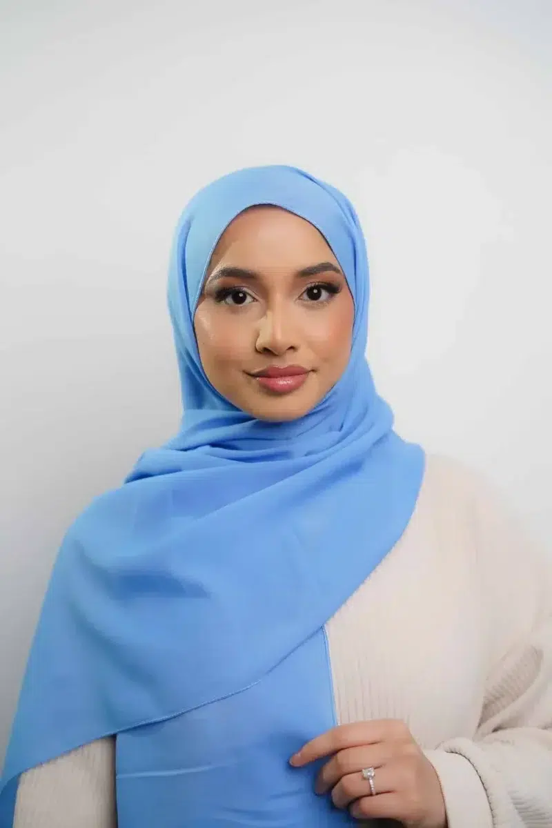 Silk Georgette | Denim Blue