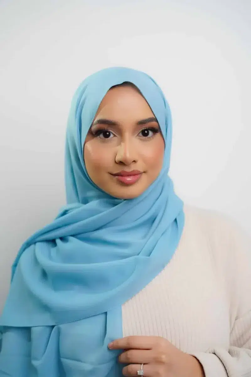 Silk Georgette | Duck Blue