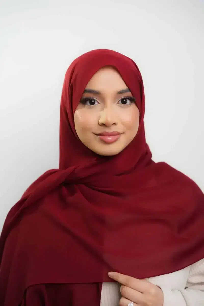 Silk Georgette | Maroon