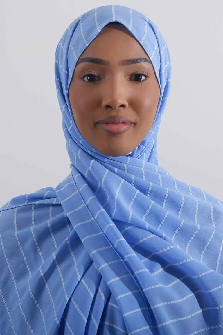 Striped Hijab | Blue