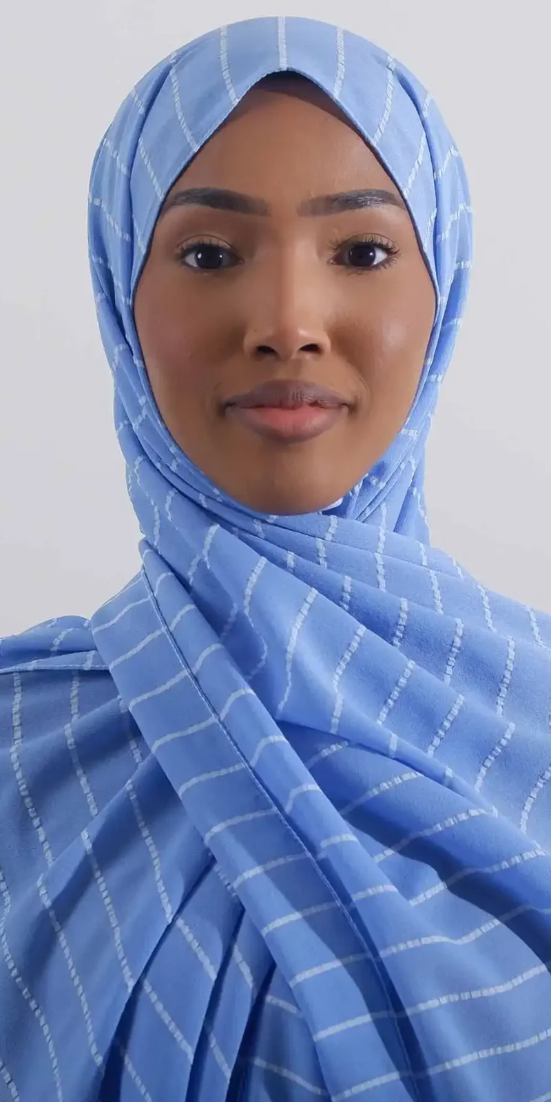 Striped Hijab | Blue