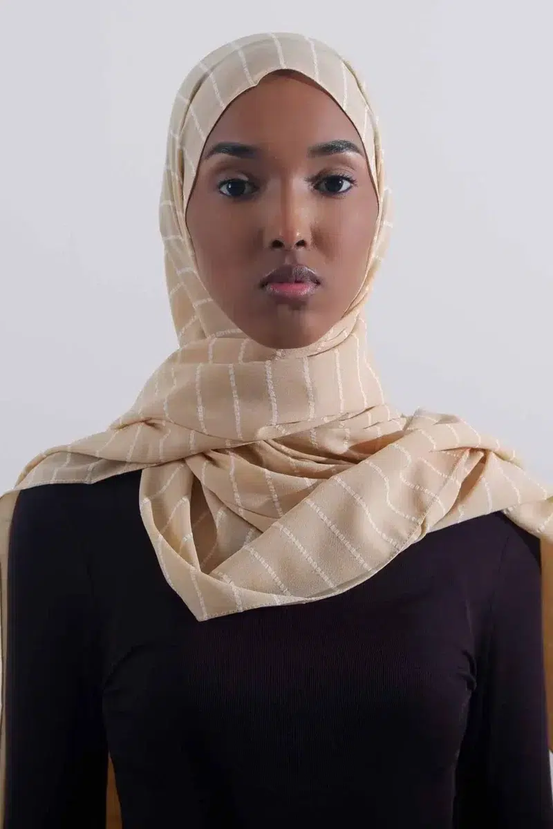 Striped Hijab | Sand