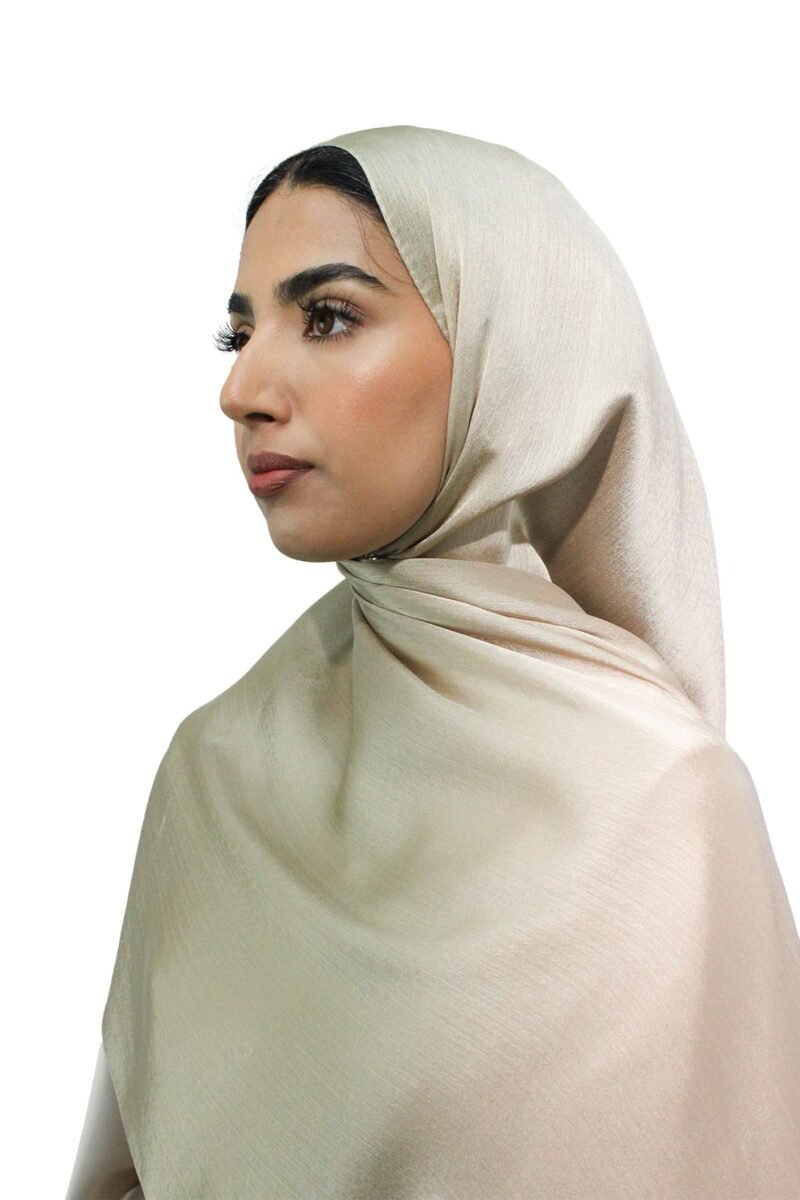 Glossy Silk Hijab | Dusty Gold