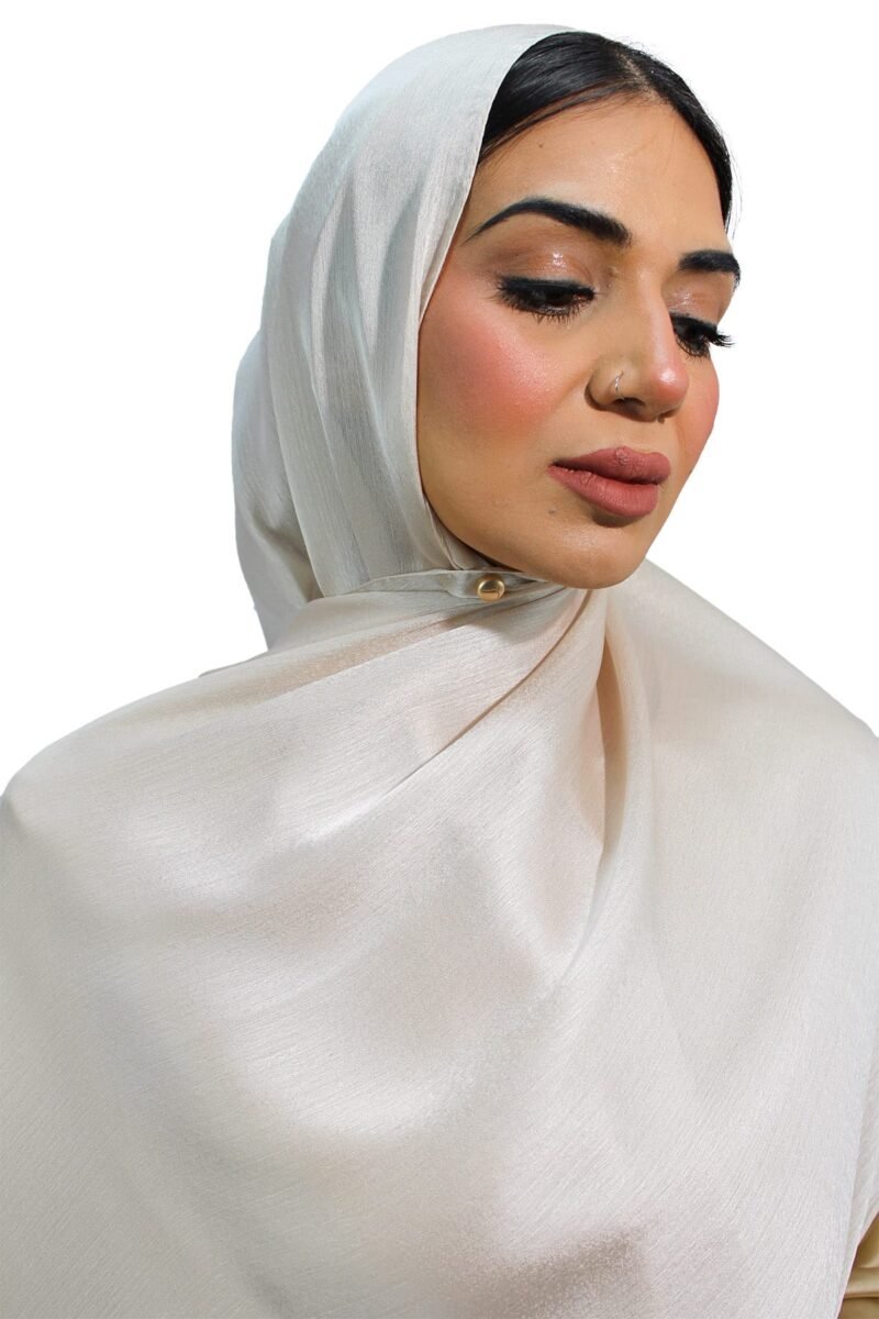 Glossy Silk Hijab | Vanilla