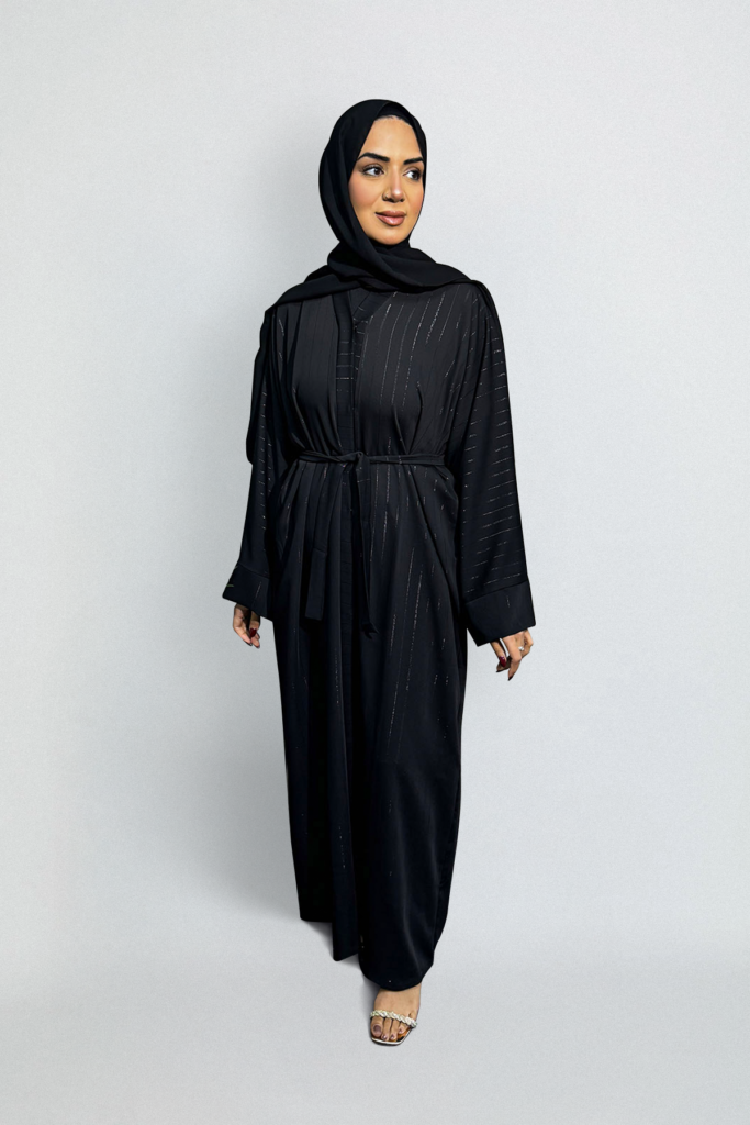 Silver Line Abaya | Black - Rabaya | Modest Wear | Premium Hijabs UK