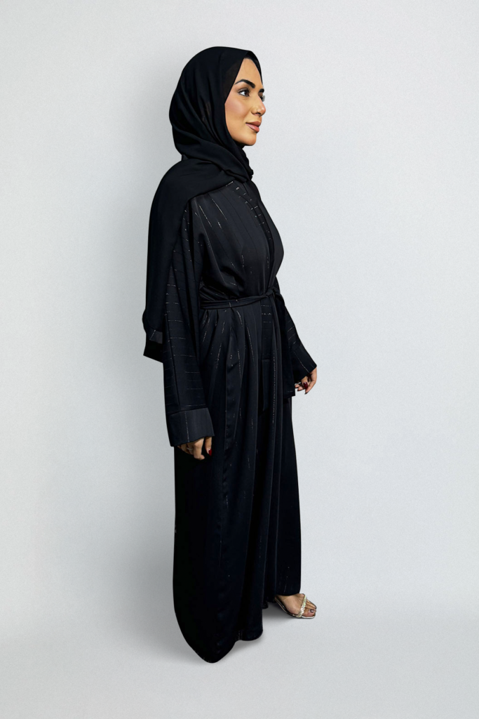 Silver Line Abaya | Black - Rabaya | Modest Wear | Premium Hijabs UK