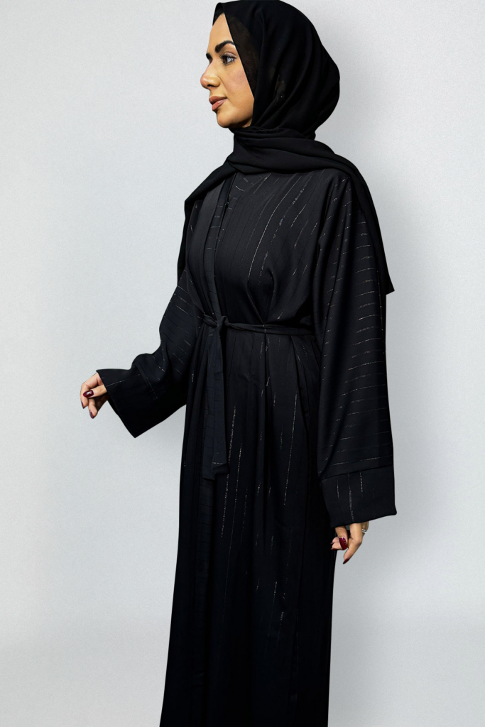 Silver Line Abaya | Black - Rabaya | Modest Wear | Premium Hijabs UK