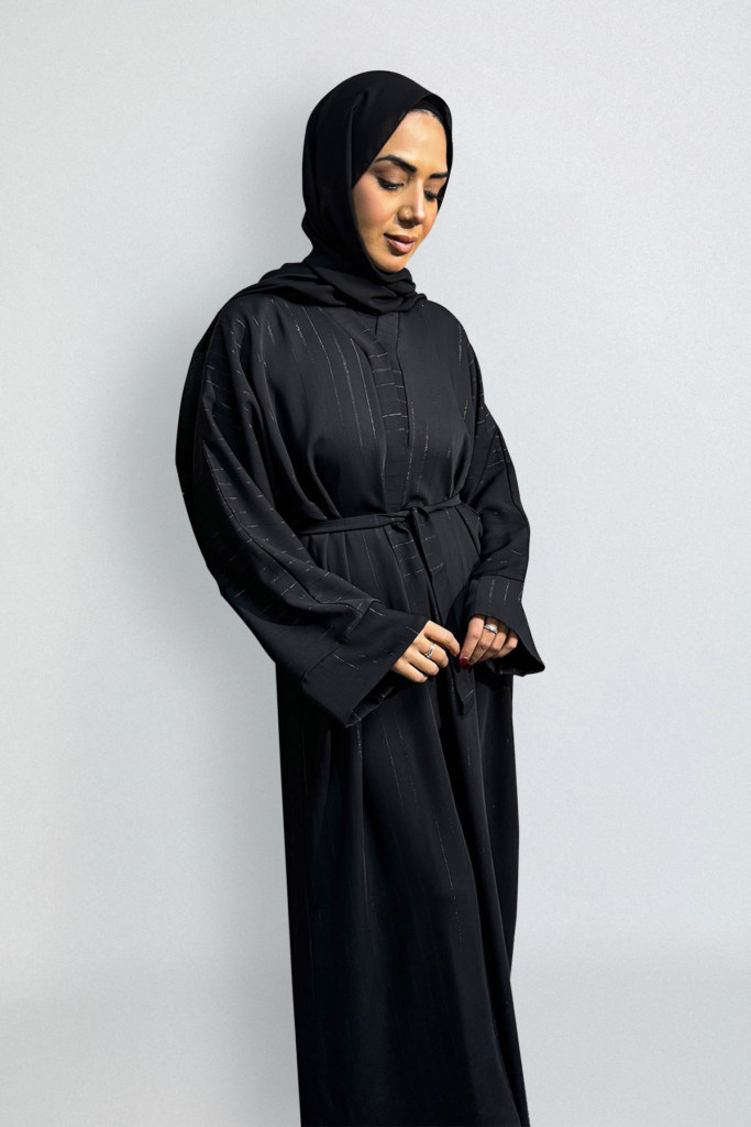 Silver Line Abaya | Black - Rabaya | Modest Wear | Premium Hijabs UK