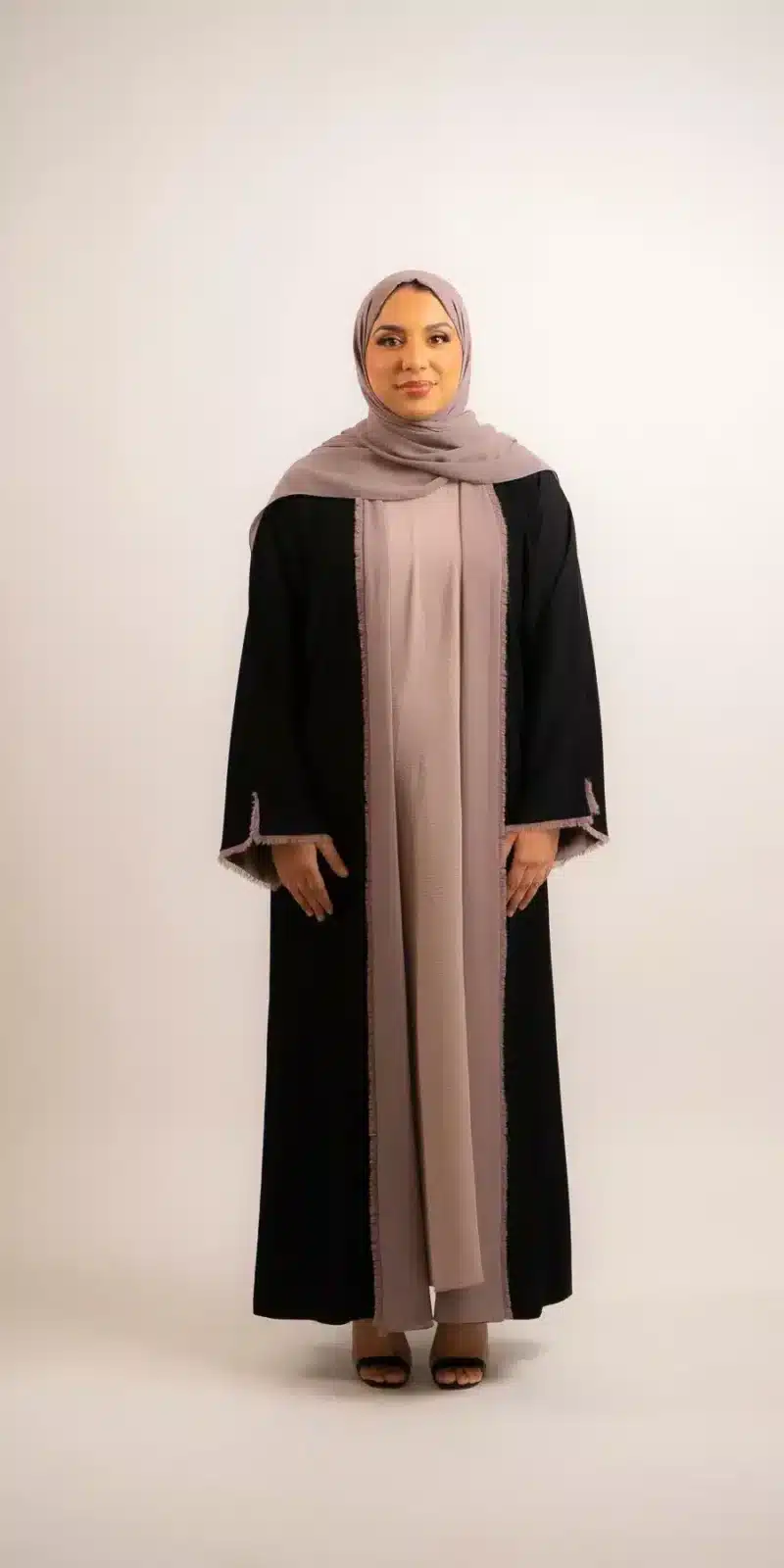 Premium Reversible Abaya Set | Beige