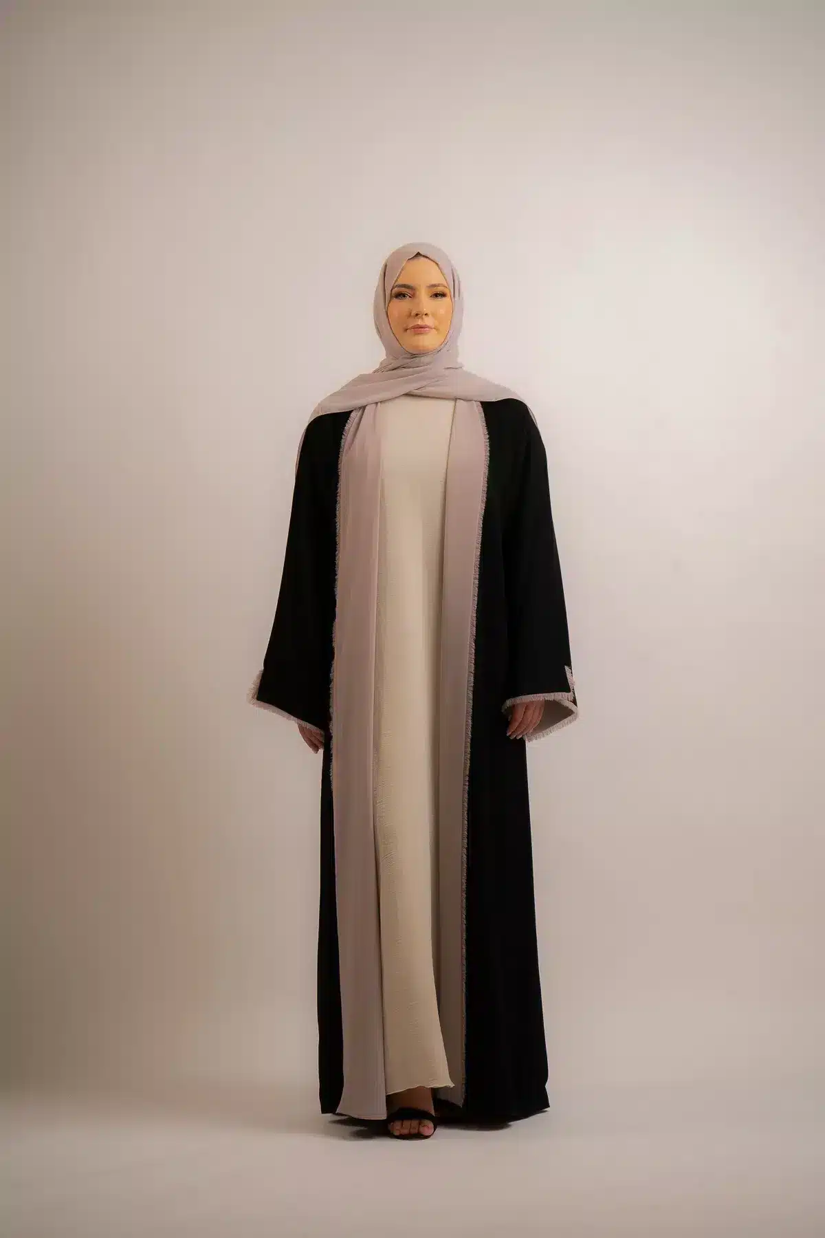 Premium Reversible Abaya Set | Cream