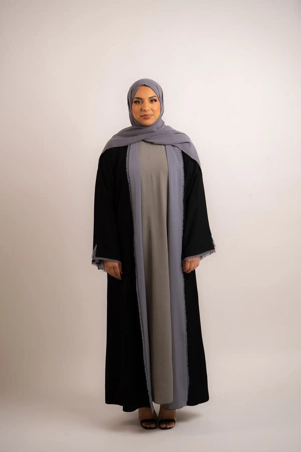 Premium Reversible Abaya Set | Grey