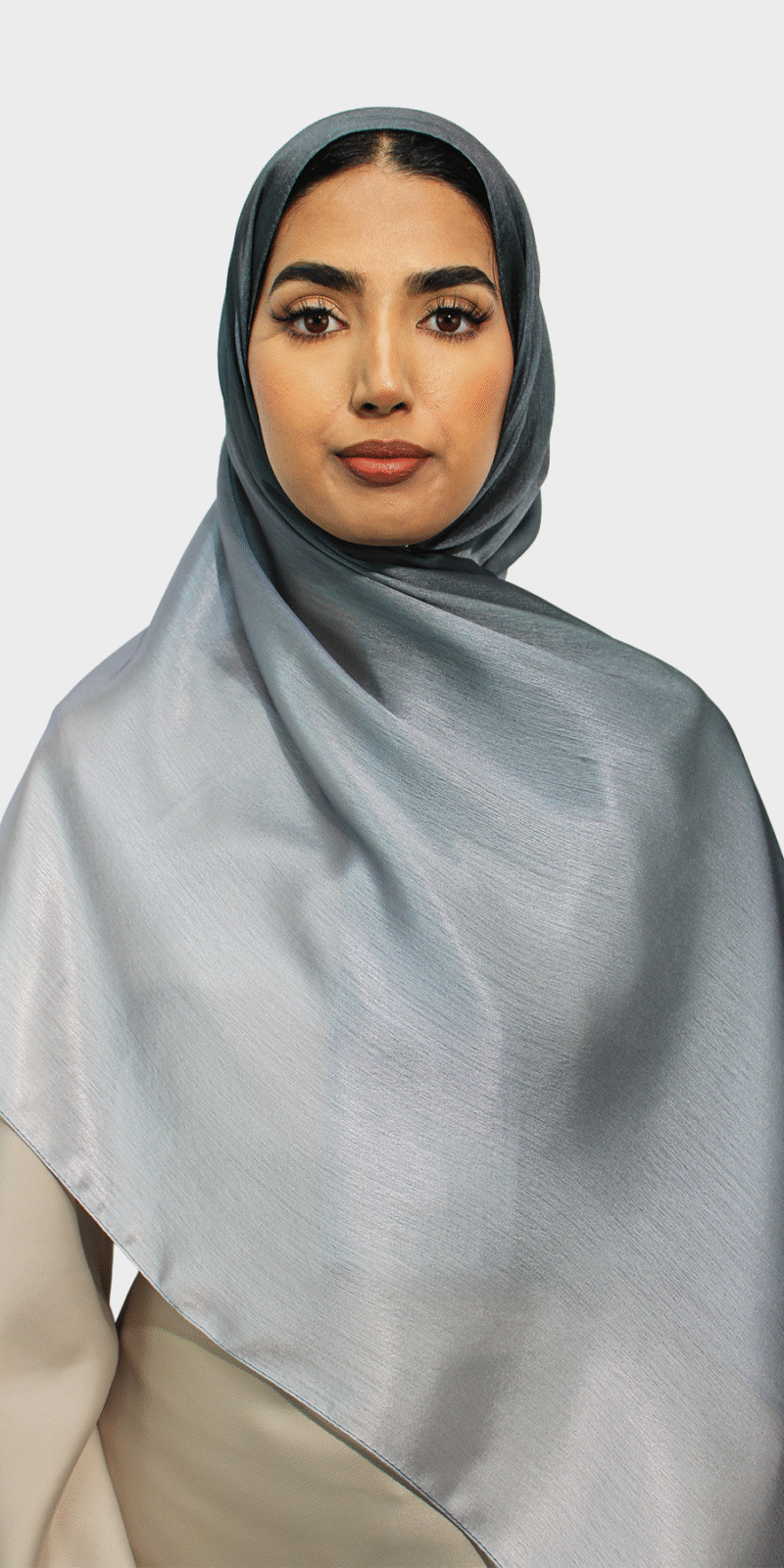 Glossy silk Steel grey