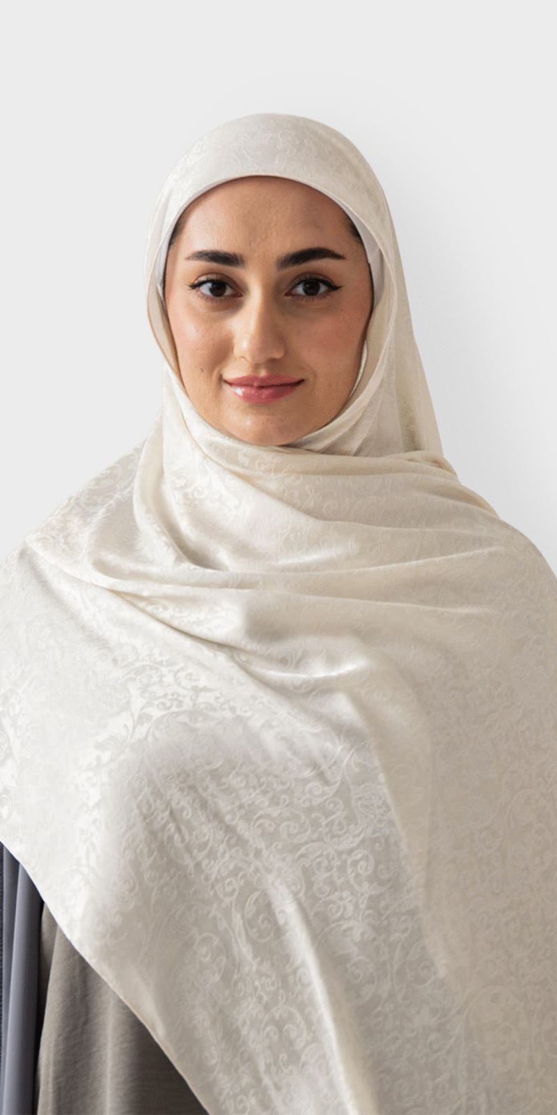 Patterned Hijab | Off White