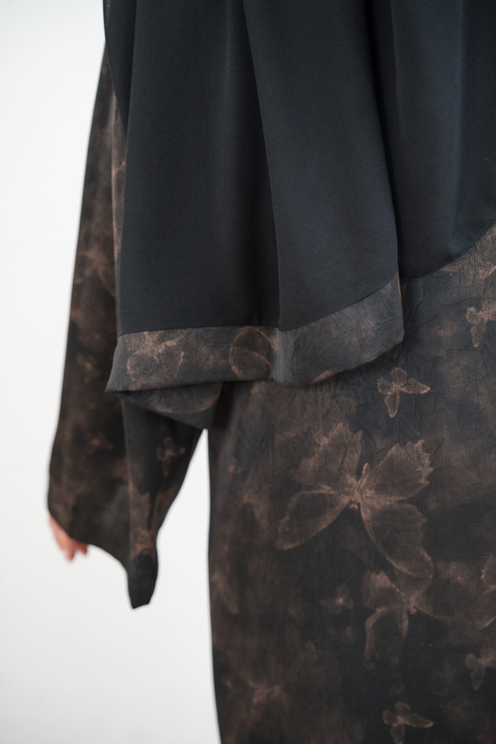 Black Butterfly Satin Abaya (3) Black Butterfly Satin Abaya - Image 4