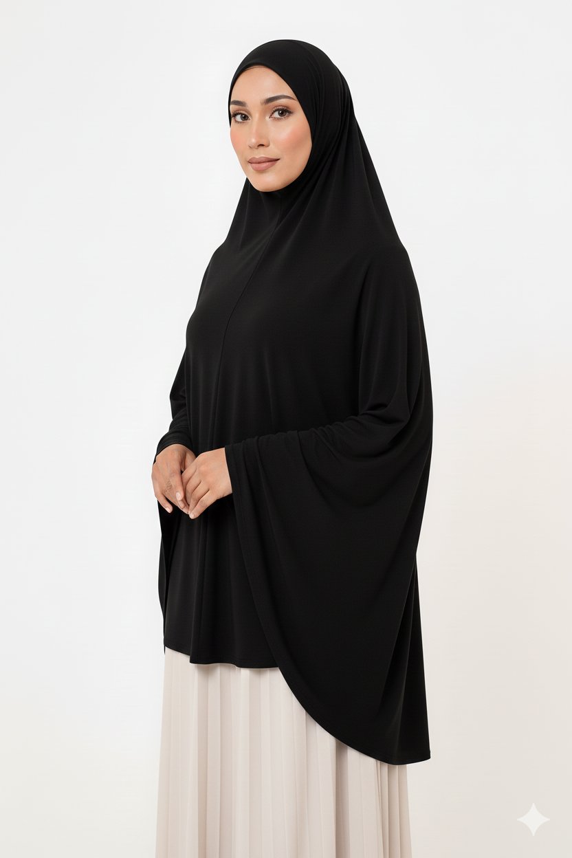 Ladies Khimar Black