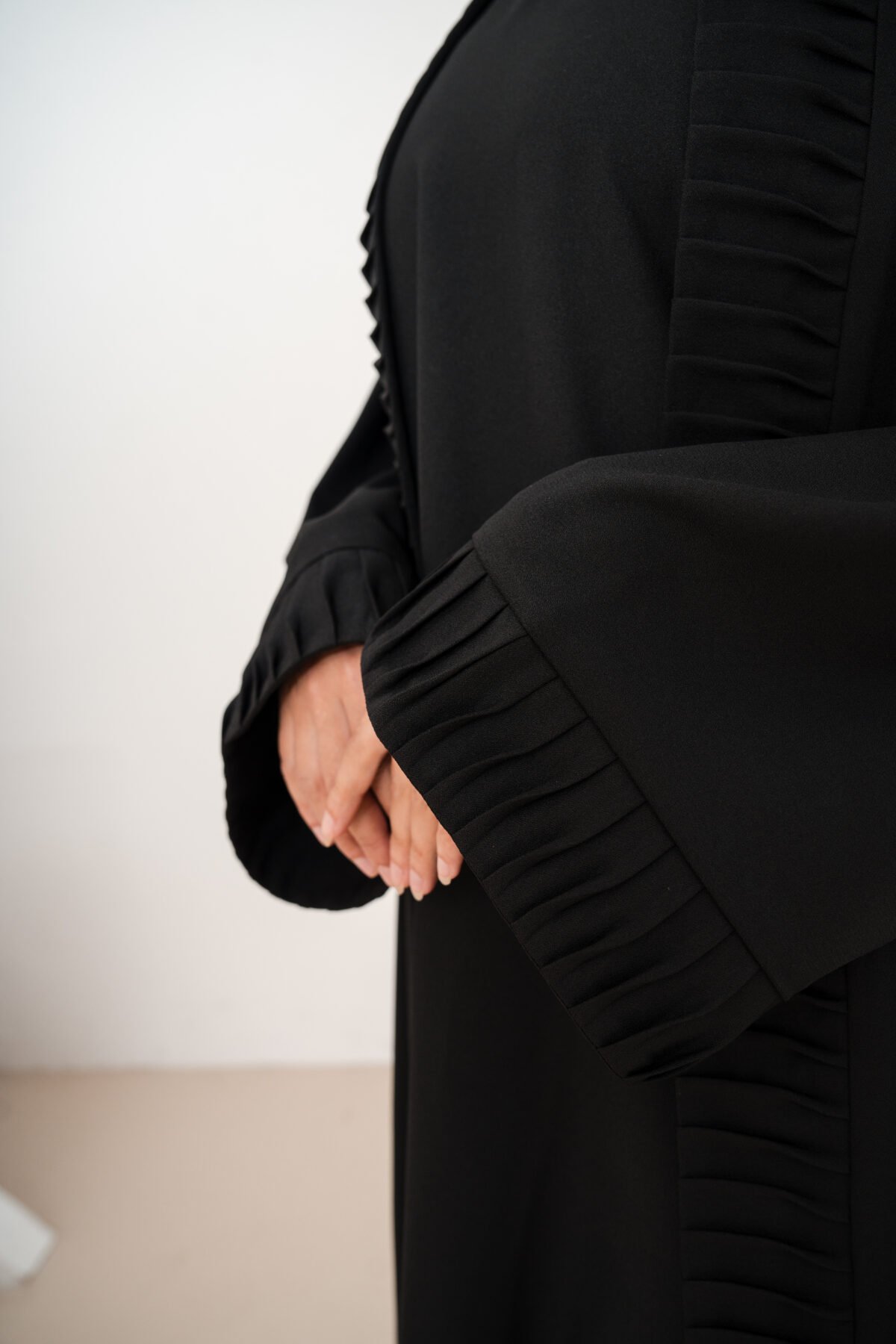 Black Nura Crepe Abaya Set - Image 7