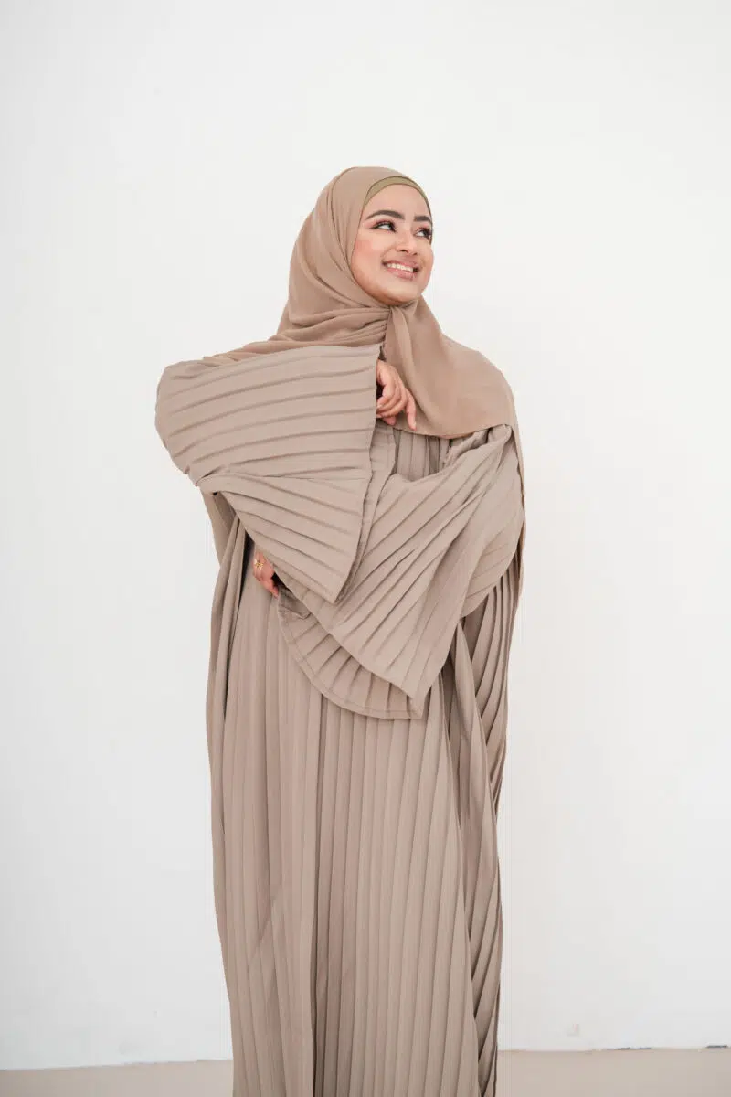 Desert Taupe Pleated Abaya