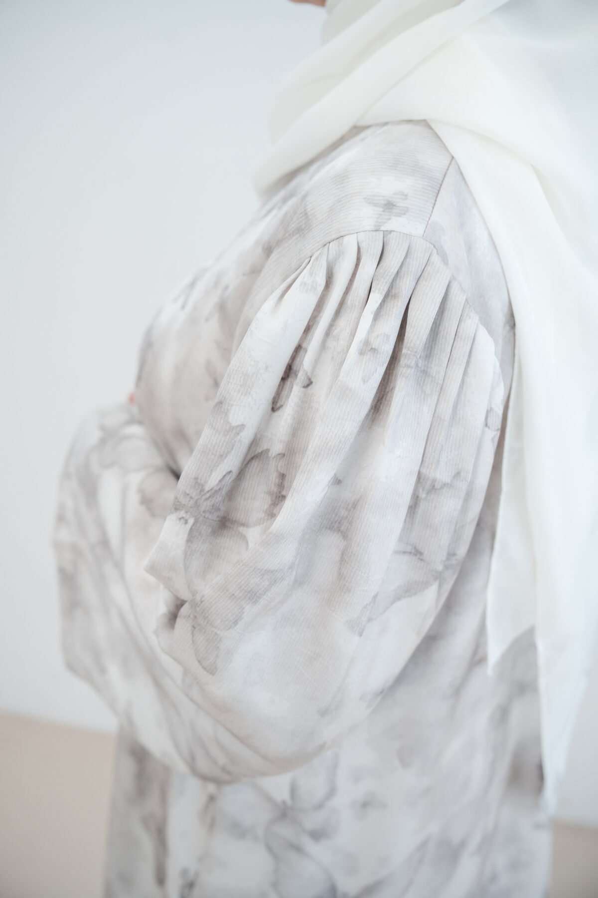 Dove Butterfly Satin Abayas - Image 7