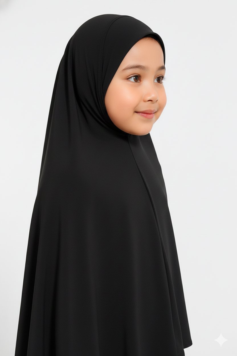 Girls Khimar Black