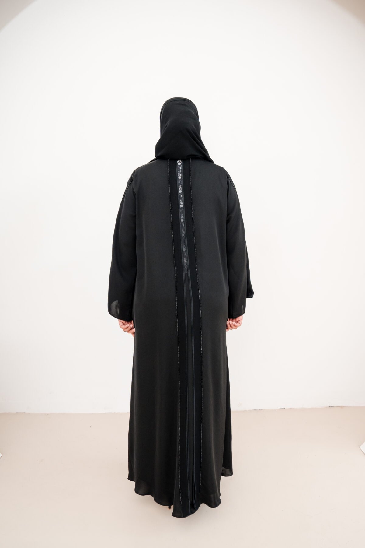 Luxury Black Lace Abaya - Image 2