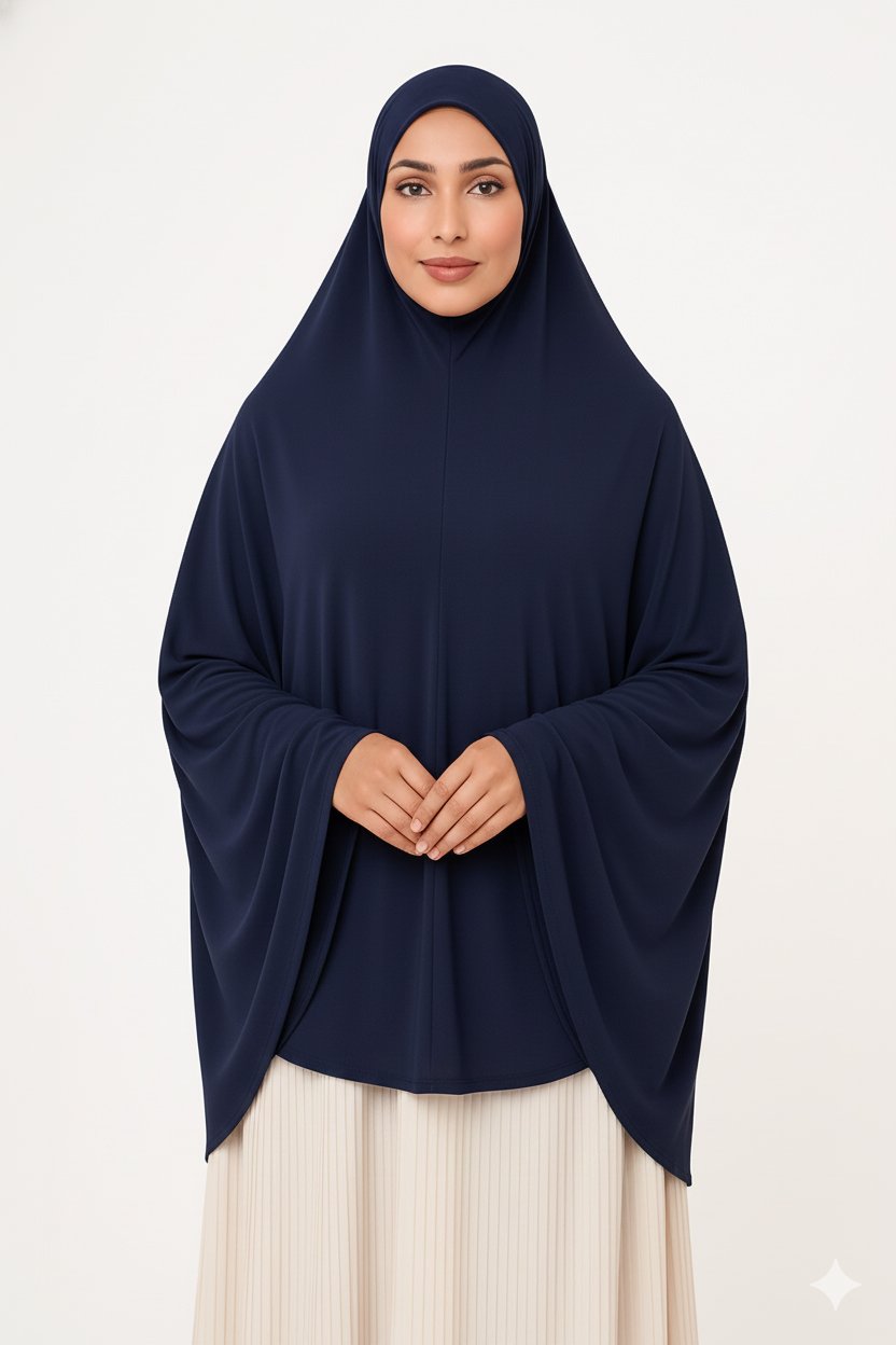 Ladies Khimar Navy - Image 4