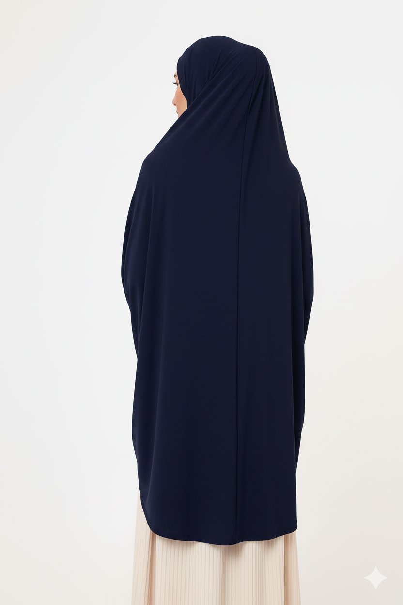 Ladies Khimar Navy - Image 3