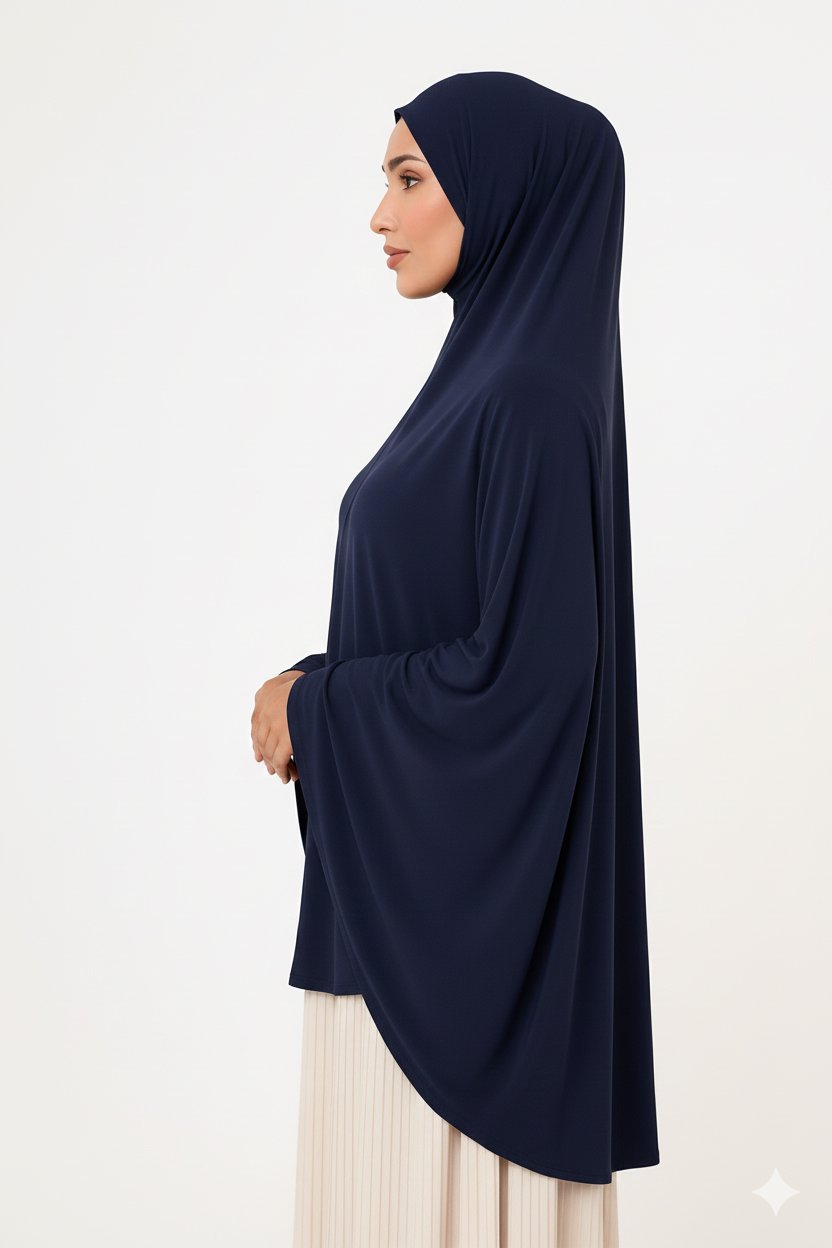 Ladies Khimar Navy - Image 5