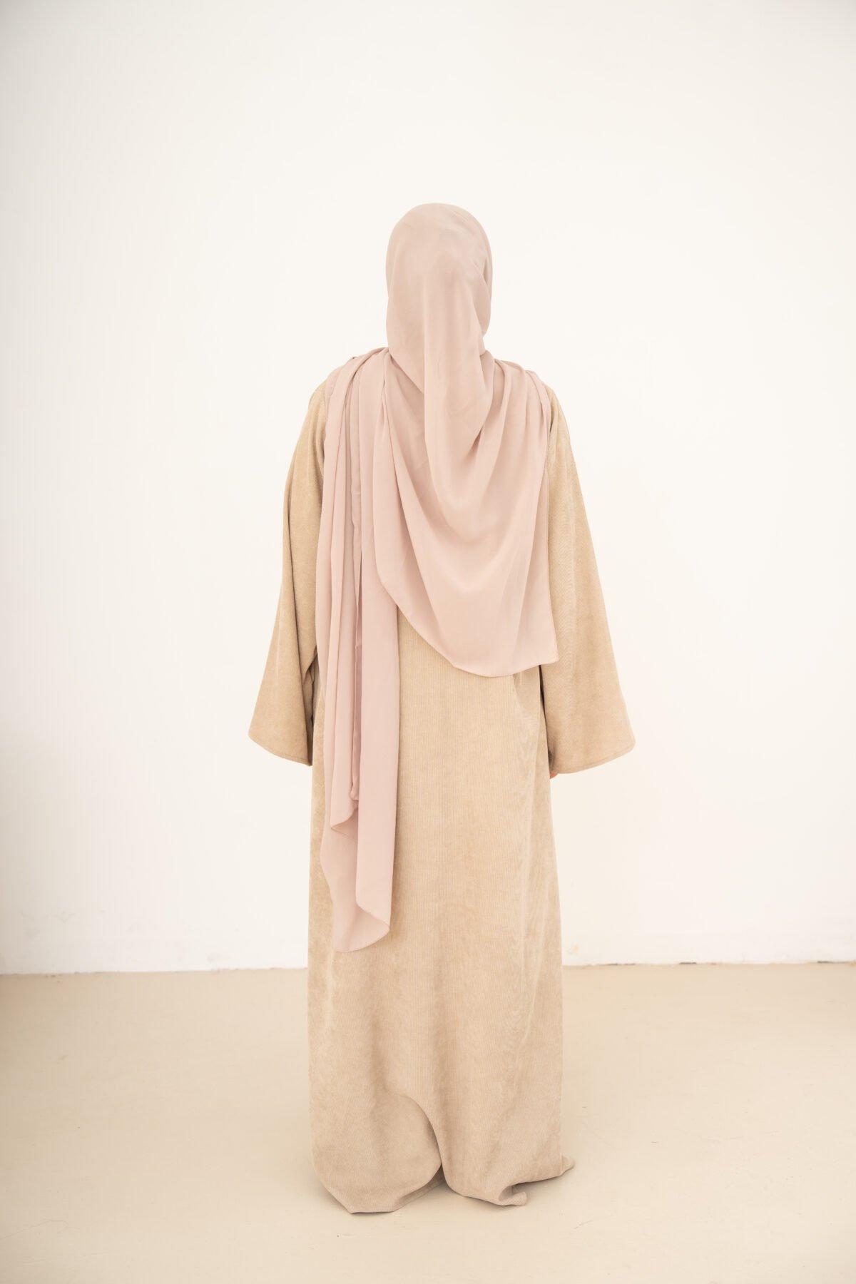 Nude Corduroy Abaya - Image 10