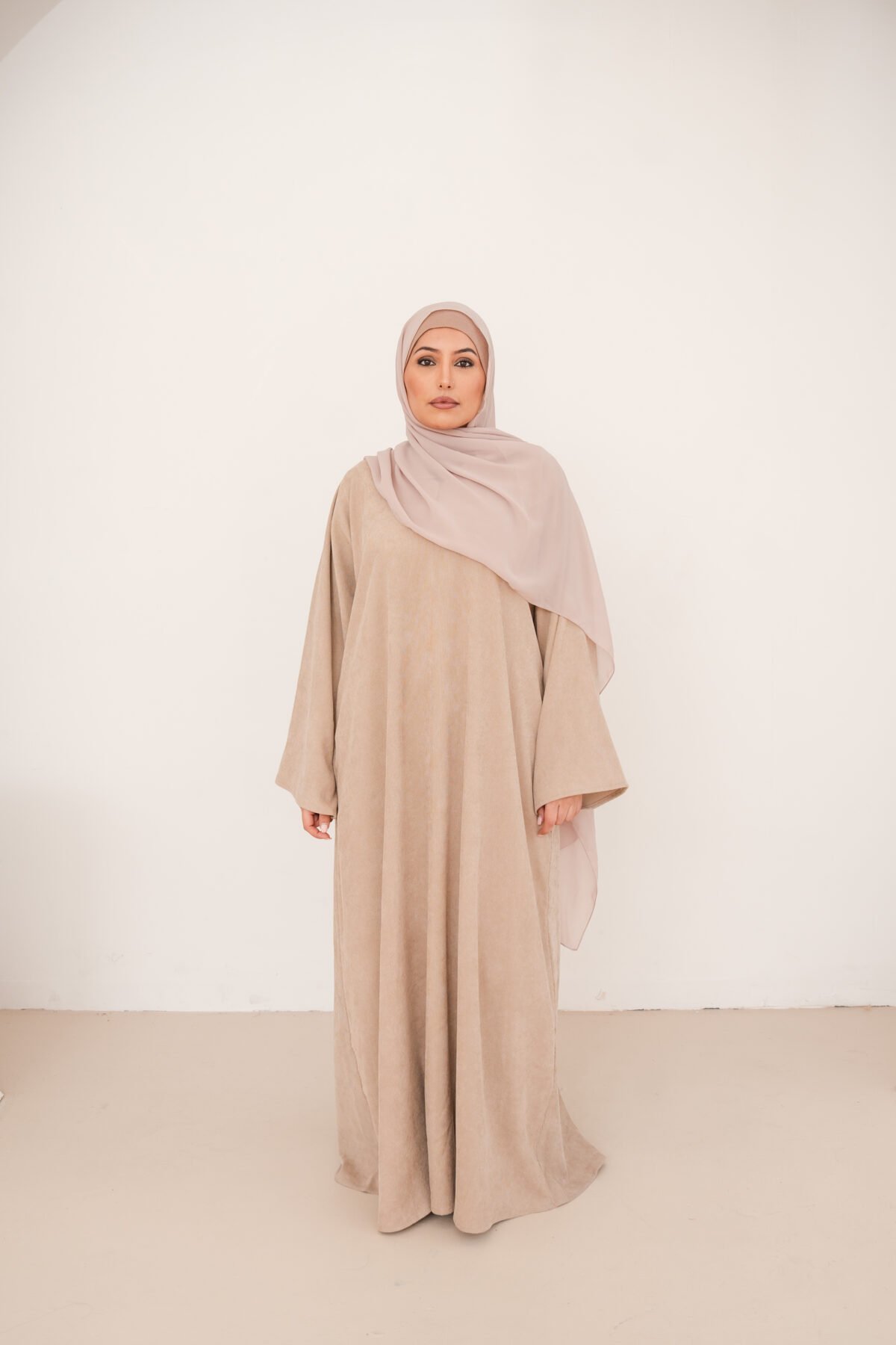 Nude Corduroy Abaya - Image 13