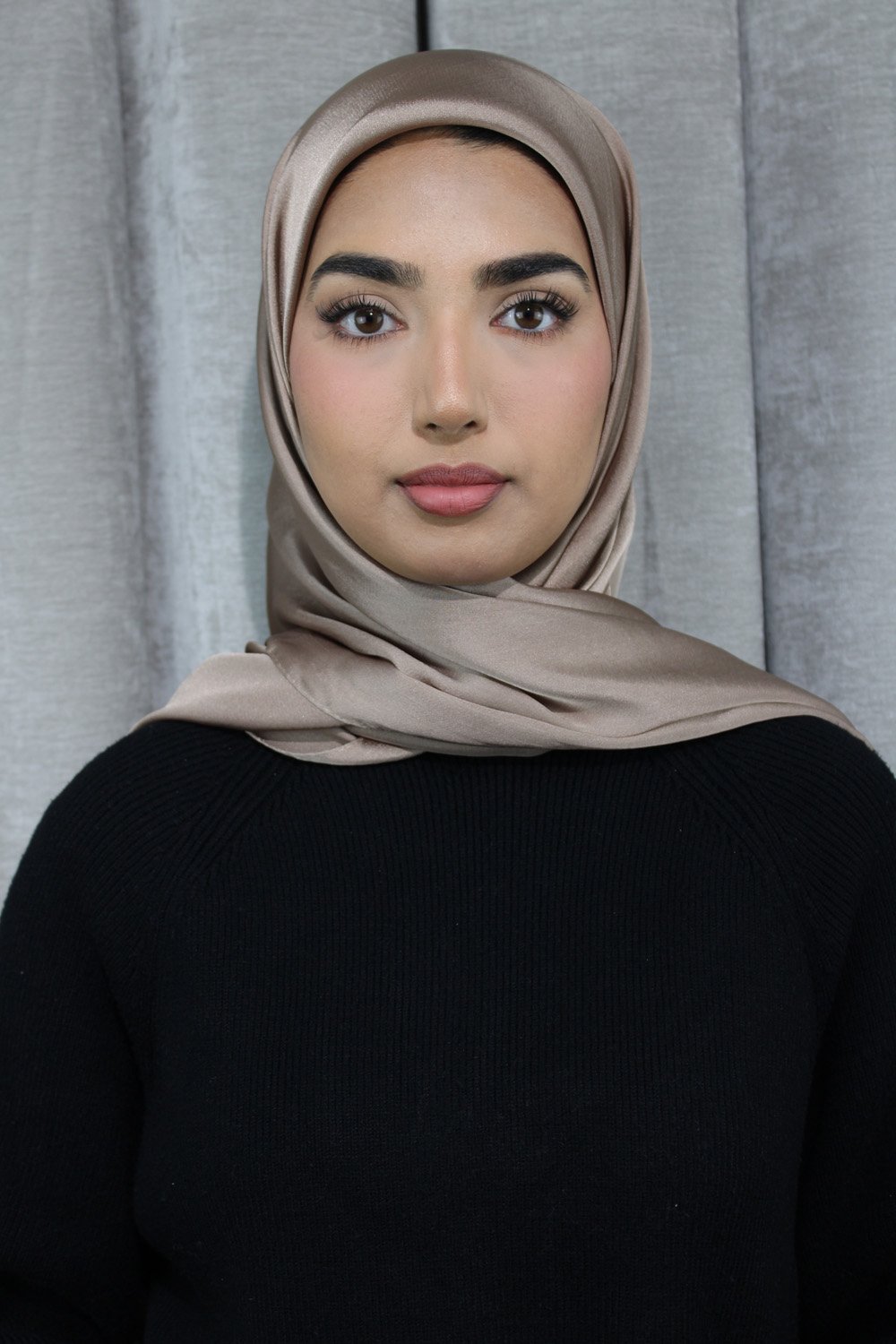 Glossy Silk Square Signature Hijab | Dune