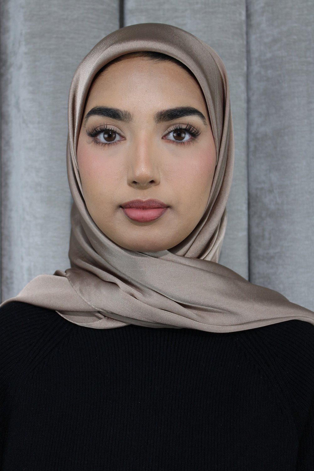 Glossy Silk Square Signature Hijab | Dune - Image 5