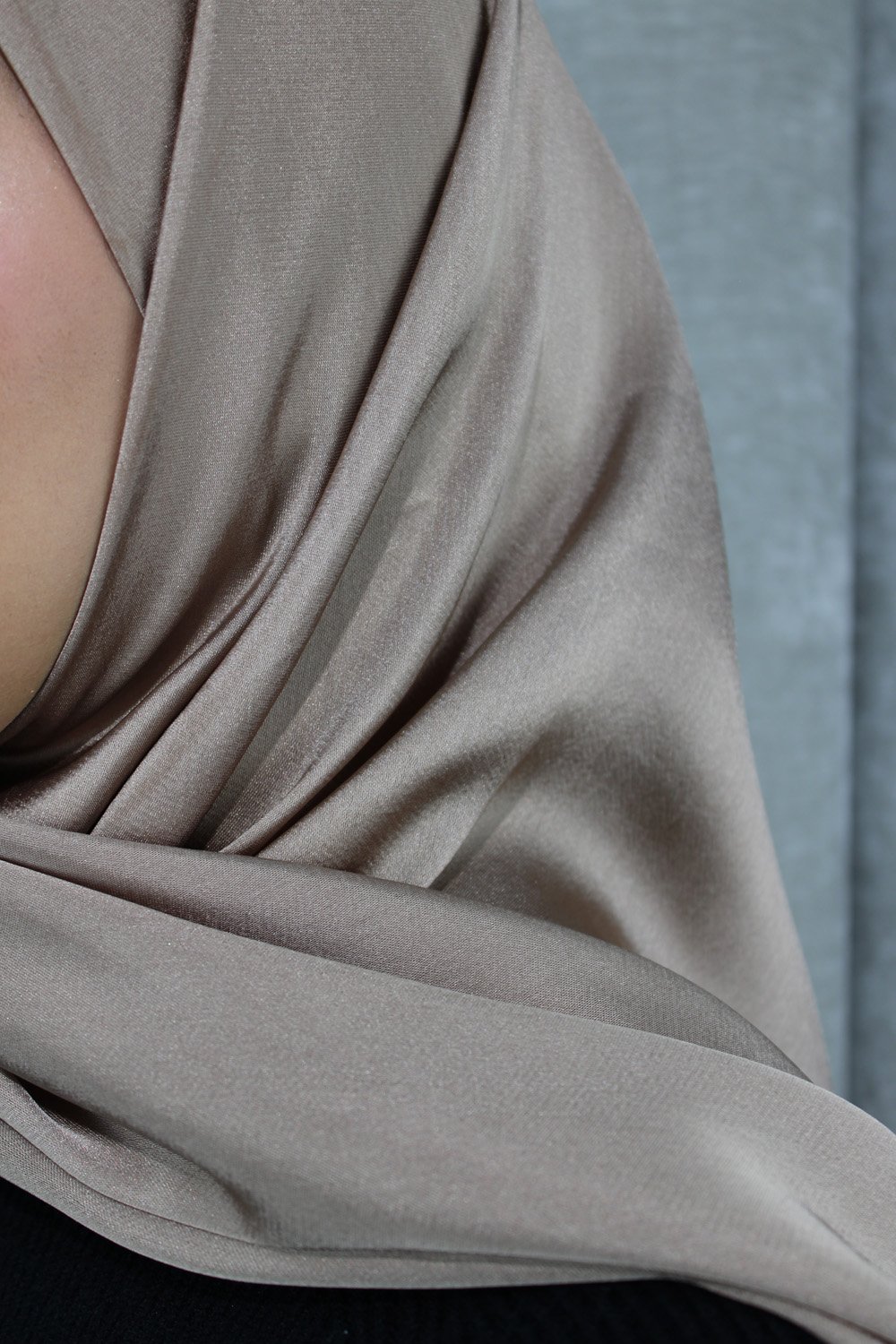 Glossy Silk Square Signature Hijab | Dune - Image 3