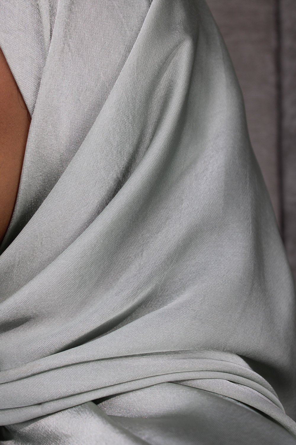 Glossy Silk Square Signature Hijab | Light Mint - Image 3