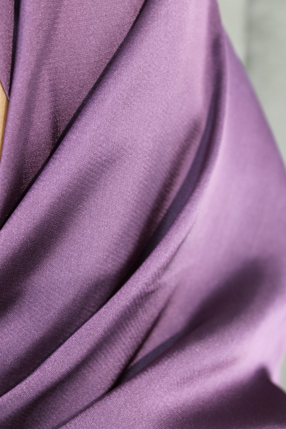 Glossy Silk Square Signature Hijab | Aubergine - Image 3