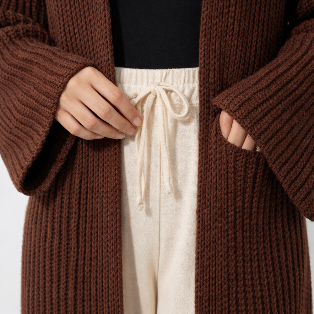 Knitted Cardigans | Dark Brown - Image 2