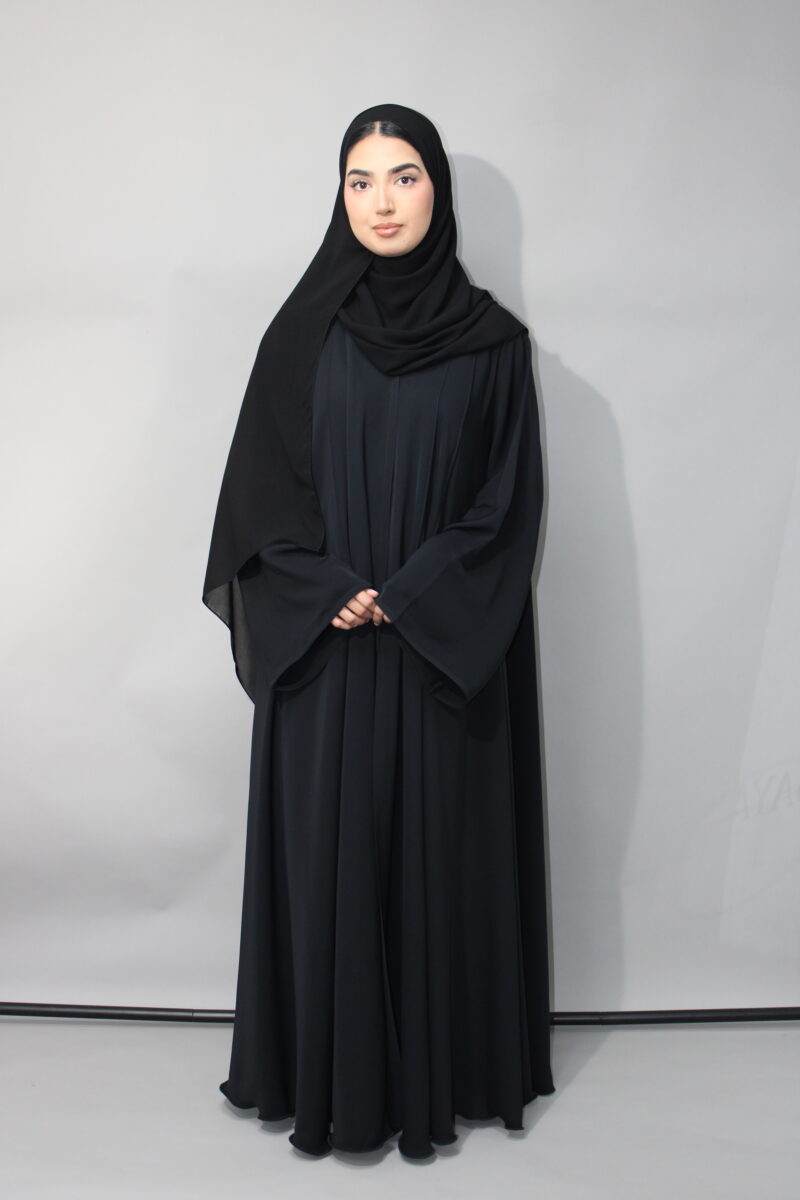 Umbrella Cut Pleated Abaya