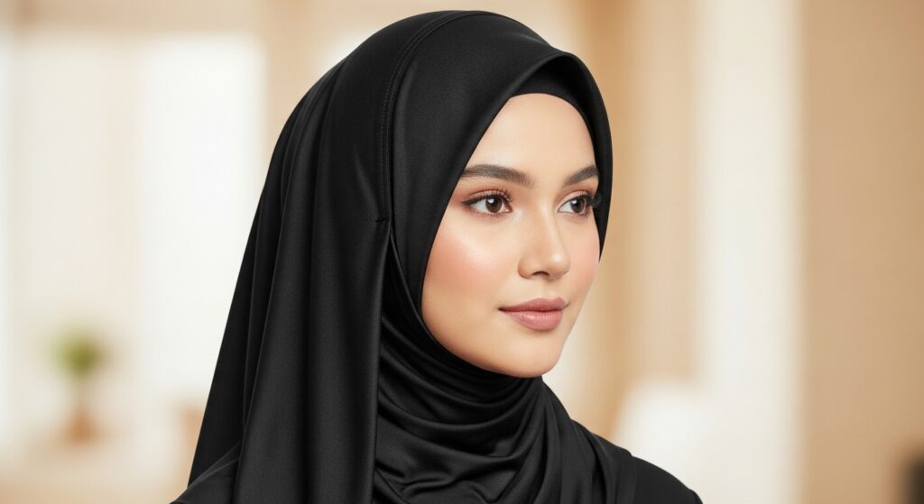 Best Rabaya Liquid Jersey Black Hijab in UK