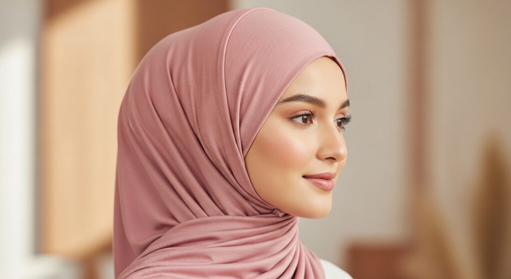 Best Liquid Jersey Dusty Pink Hijab online in UK