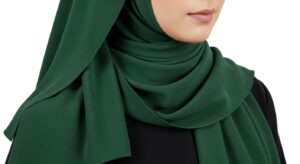 Best Cotton Crepe Green Hijab in UK Online