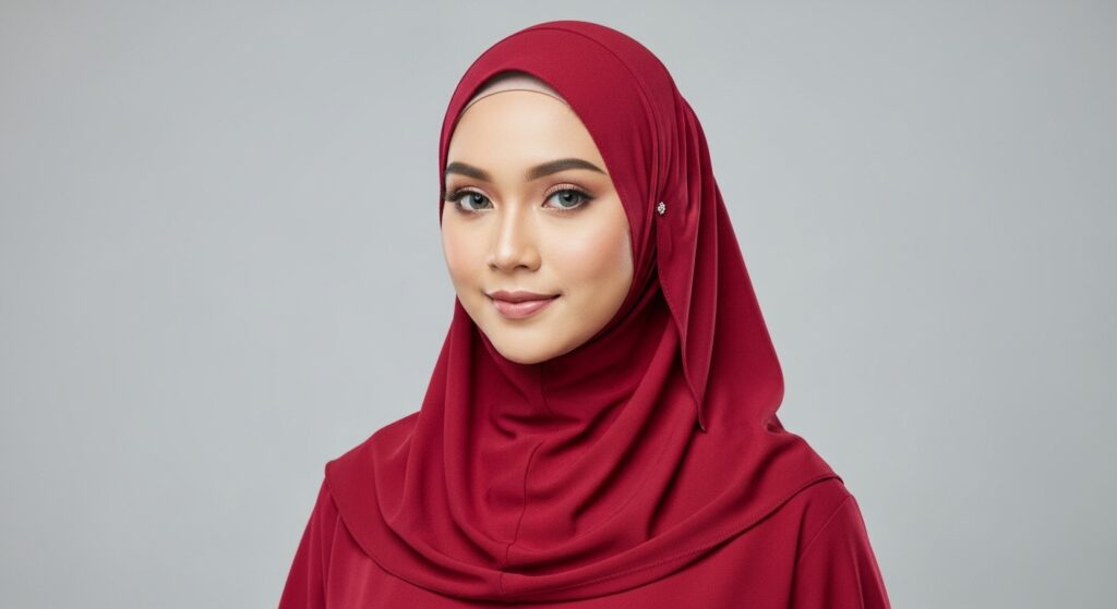 Best Liquid Jersey Deep Red Hijab online in UK