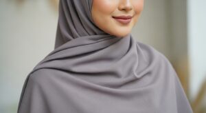 Buy Cotton Crepe Grey Hijab Online UK